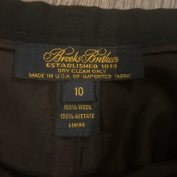 Brooks Brothers Black Pants slacks side zipper Wool Vintage Women's Size 10 - Picture 5 of 8